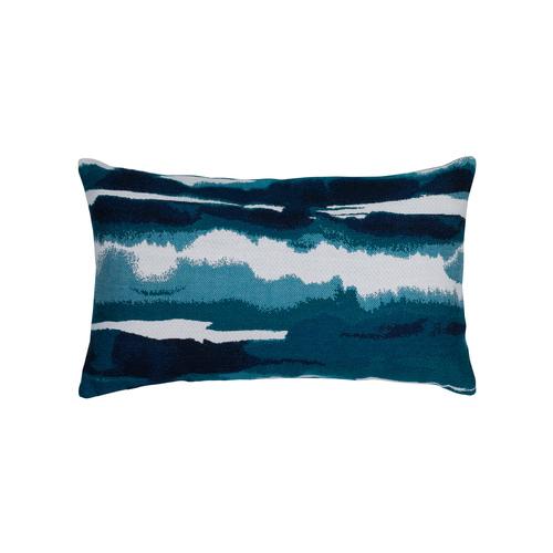 Elaine Smith 20" x 12" Impression Deep Sea Lumbar Sunbrella Outdoor Pillow