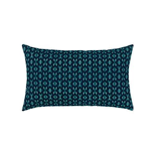 Elaine Smith 20" x 12" Alcazar Peacock Lumbar Sunbrella Outdoor Pillow