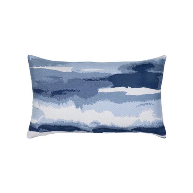 Elaine Smith 20&quot; x 12&quot; Impression Lake Sunbrella Outdoor Lumbar Pillow