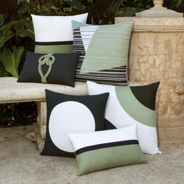 Elaine Smith 20&quot; x 12&quot; Perspective Nature Sunbrella Outdoor Lumbar Pillow