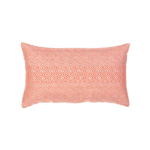 Elaine Smith 20&quot; x 12&quot; Kanga Papaya Sunbrella Outdoor Lumbar Pillow