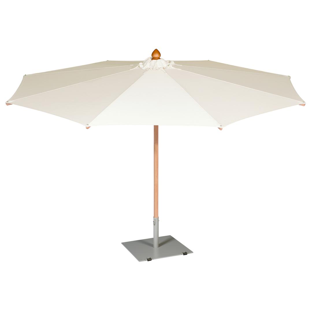 Barlow Tyrie Napoli 13' Round Wood Market Patio Umbrella