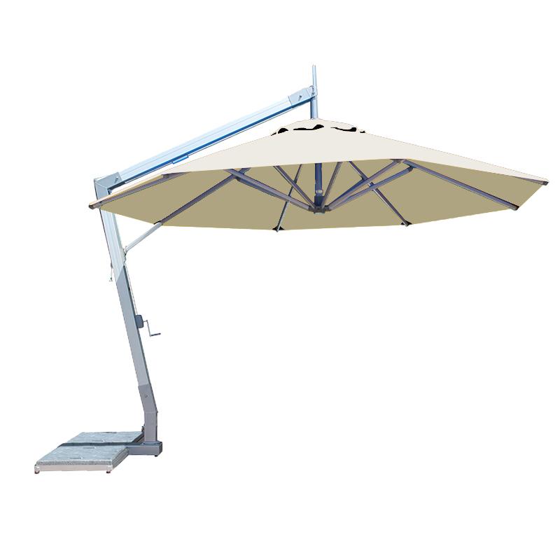 Bambrella Side Wind Hurricane 11.5' Round Aluminum Cantilever Patio Umbrella