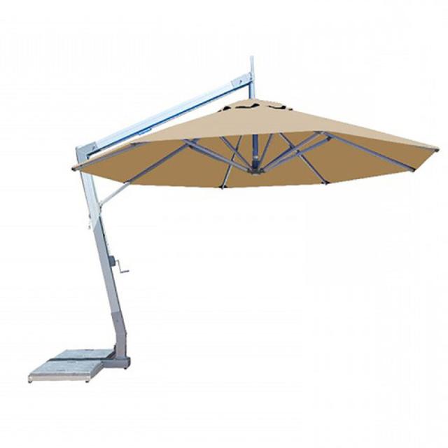Bambrella 11.5' Side Wind Hurricane Round Aluminum Cantilever Umbrella