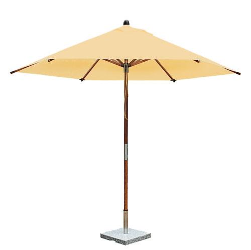 Bambrella Sirocco 8.5' Round Bamboo Market Patio Umbrella
