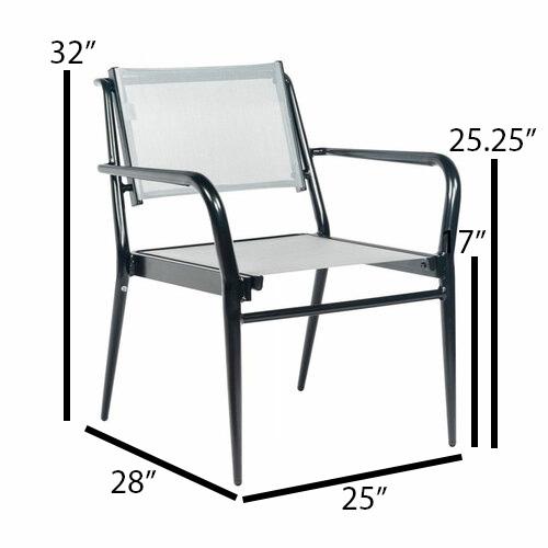 Woodard Daytona Sling Stacking Dining Armchair - Dims Woodard Daytona Sling Stacking Dining Armchair - Dims