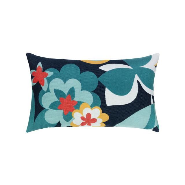 Elaine Smith 20&quot; x 12&quot; Floral Impact Sunbrella Outdoor Lumbar Pillow