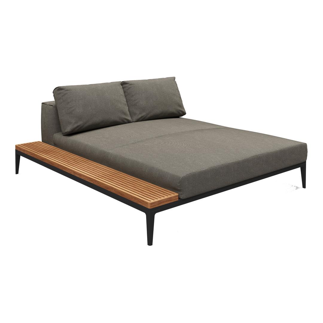 Gloster Grid Upholsterd Left Chill Chaise Outdoor Sectional Unit