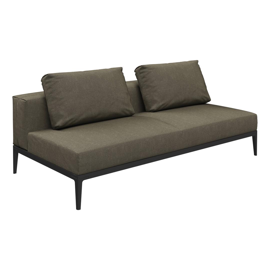 Gloster Grid Center Upholstered 2-Seater Outdoor Sectional Unit