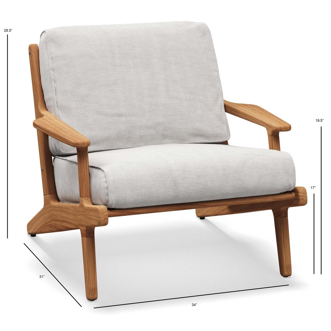 Gloster Bay Teak Lounge Chair - Dims Gloster Bay Teak Lounge Chair - Dims