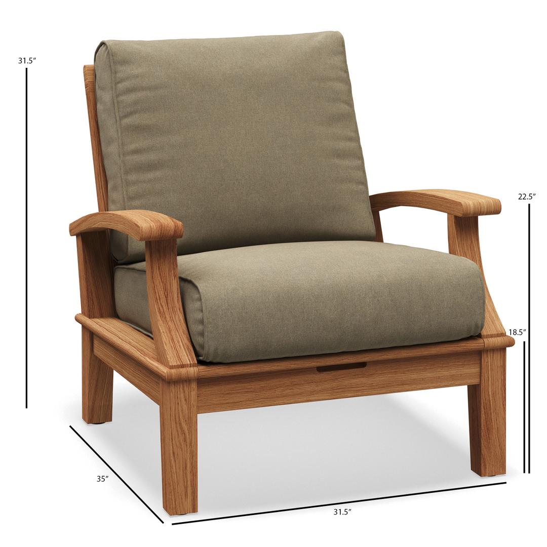 Gloster Ventura Reclining Teak Lounge Chair - Dims Gloster Ventura Reclining Teak Lounge Chair - Dims