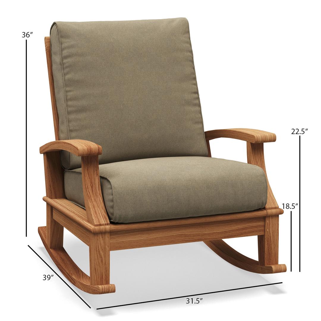 Gloster Ventura Teak Rocking Chair - Dims Gloster Ventura Teak Rocking Chair - Dims
