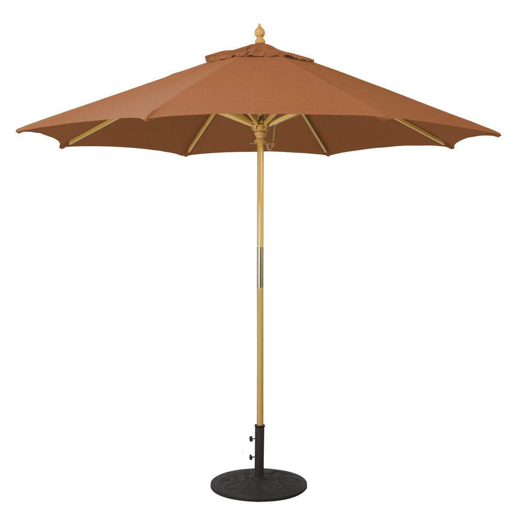 Galtech 9' Octagonal Wood Market Patio Umbrella