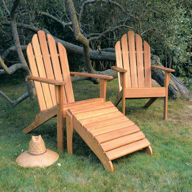 Kingsley Bate Adirondack 3-Piece Set with 20&quot; Square Side Table