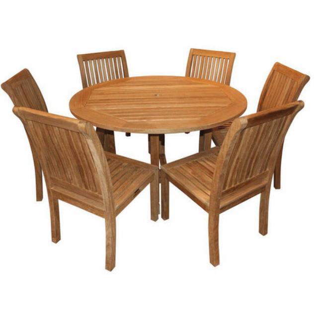 Kingsley Bate Chelsea 6-Seat Round Dining Set