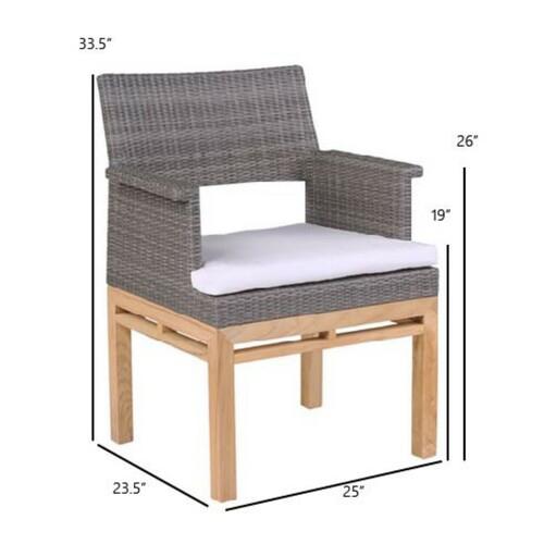 Kingsley Bate Azores Dining Armchair - Dimension Kingsley Bate Azores Dining Armchair - Dimension