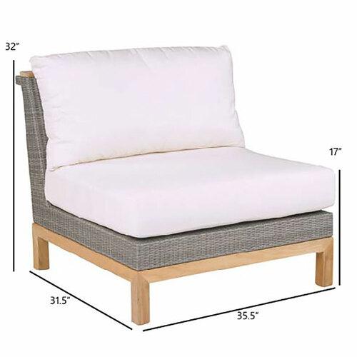 Kingsley Bate Azores Sectional Armless Chair - Dimension Kingsley Bate Azores Sectional Armless Chair - Dimension