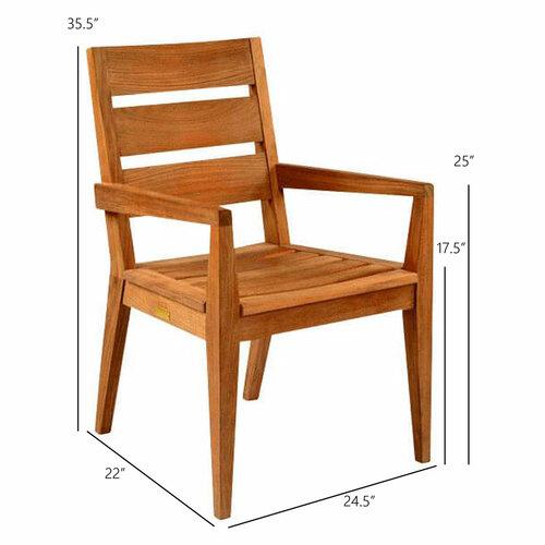 Kingsley Bate Algarve Dining Armchair - Dimension Kingsley Bate Algarve Dining Armchair - Dimension