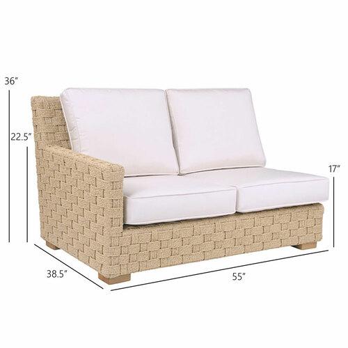 Kingsley Bate St. Barts Sectional Left Arm Settee - Dimension Kingsley Bate St. Barts Sectional Left Arm Settee - Dimension