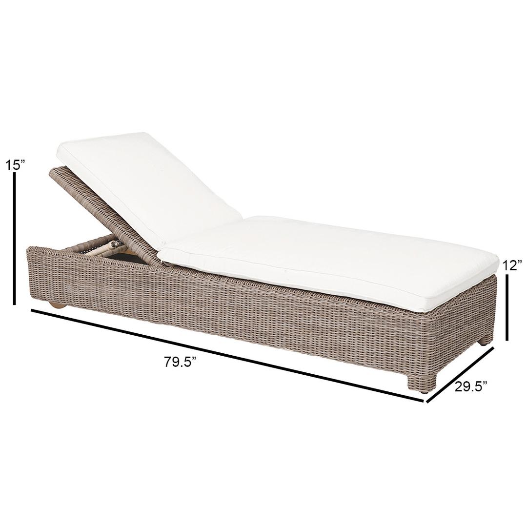 Kingsley Bate Sag Harbor Adjustable Chaise Lounge with Wheels - Dimensions Kingsley Bate Sag Harbor Adjustable Chaise Lounge with Wheels - Dimensions