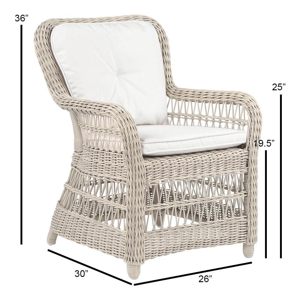 Kingsley Bate Southampton Dining Armchair - Dimensions Kingsley Bate Southampton Dining Armchair - Dimensions