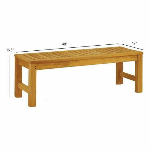 Kingsley Bate Waverley 4' Backless Bench - Dimension Kingsley Bate Waverley 4' Backless Bench - Dimension