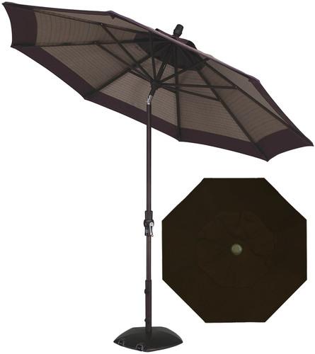 Treasure Garden Collar Tilt 9' Octagonal Aluminum Market Patio Umbrella