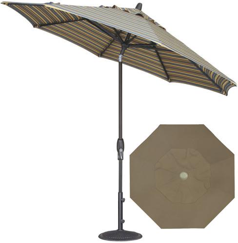 Treasure Garden Auto Tilt 9' Octagonal Aluminum Maket Patio Umbrella