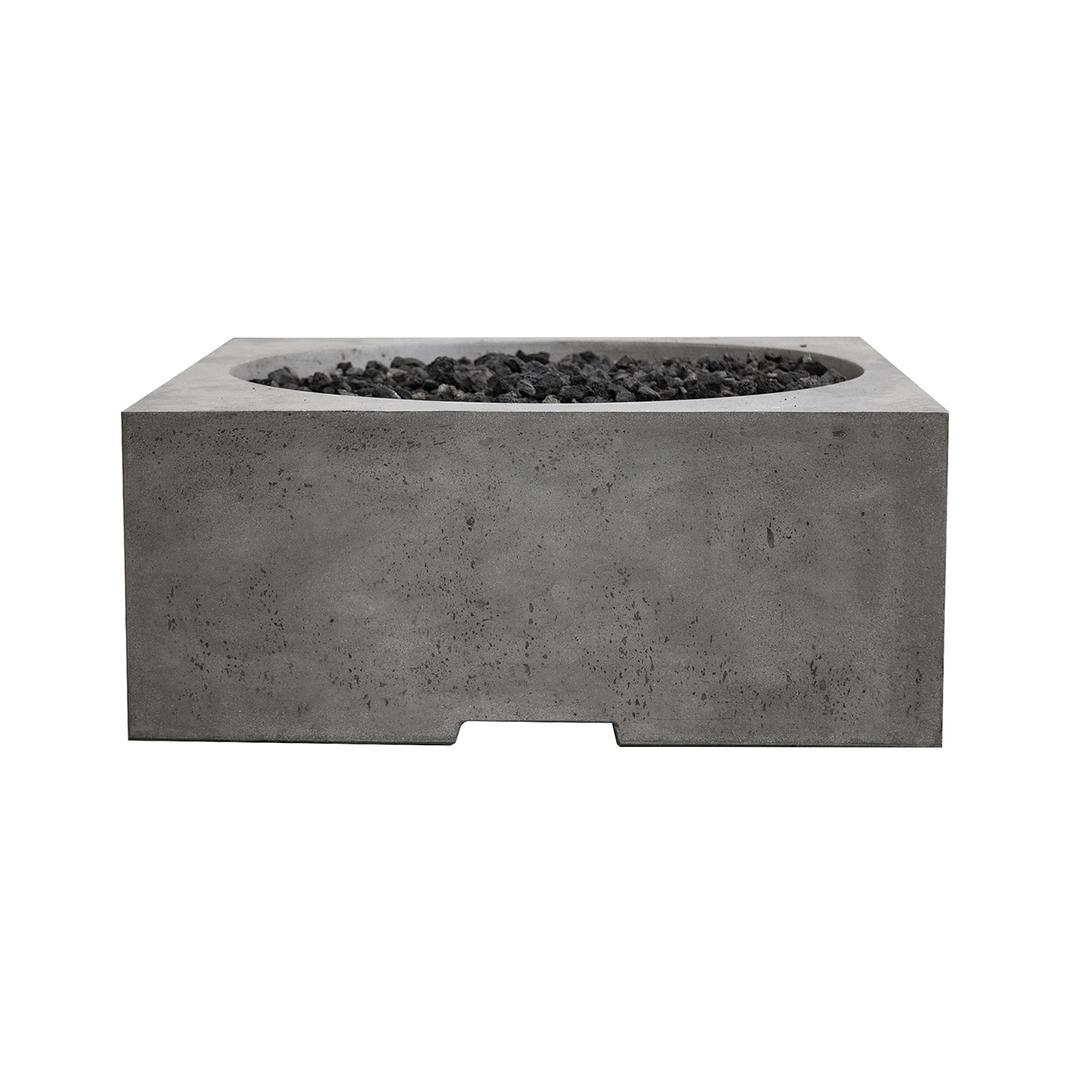 Prism Hardscapes Piazza Square 39" Concrete Gas Fire Table