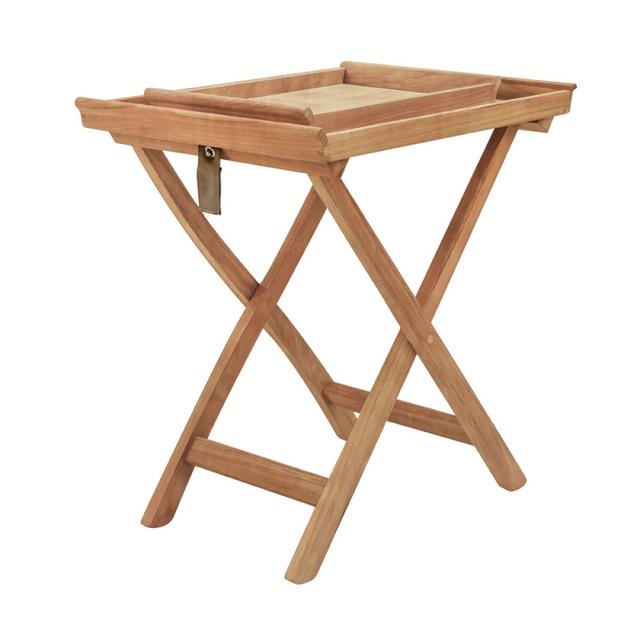 POVL Outdoor Calera Teak Tray and Stand