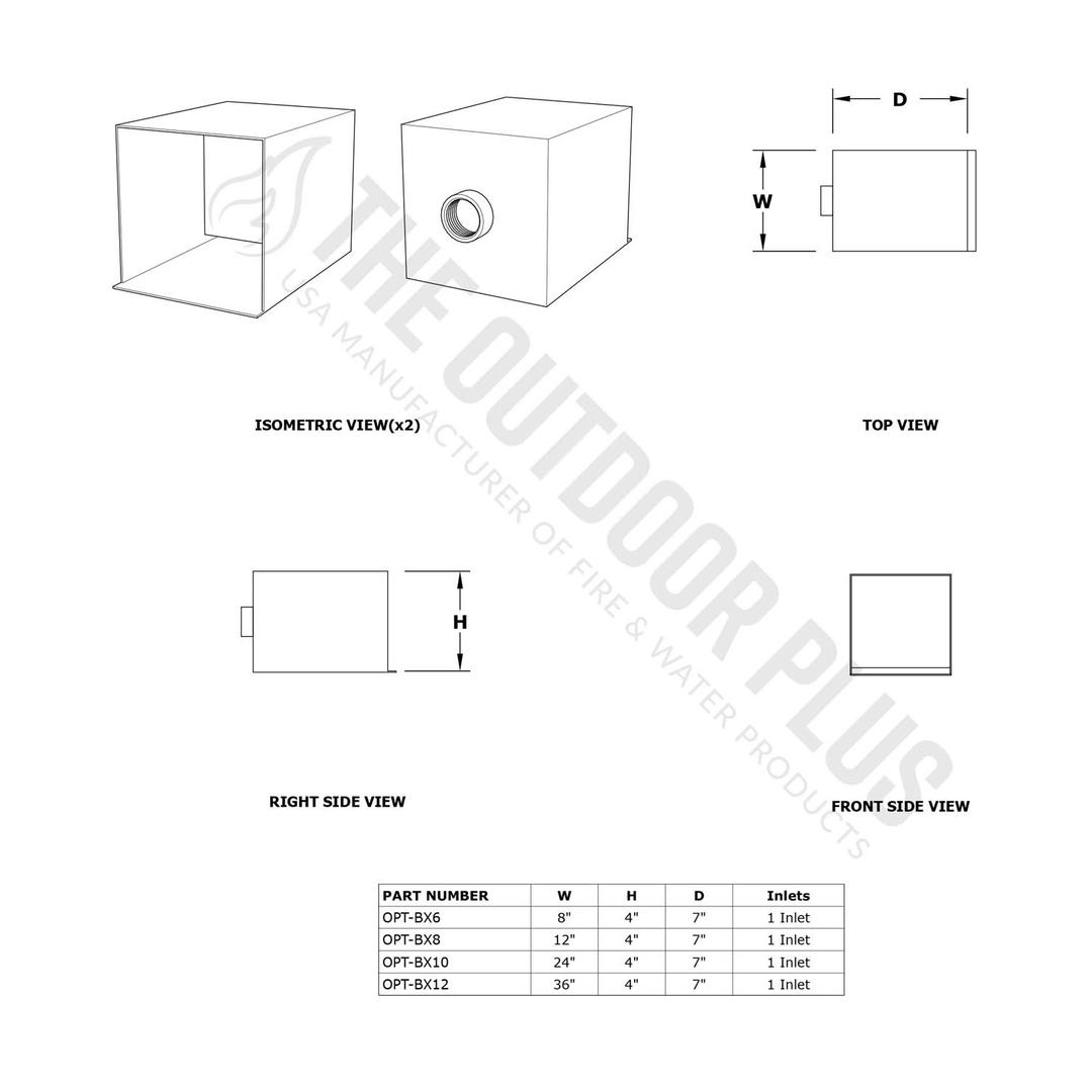 The Outdoor Plus Box Style Scupper - 8