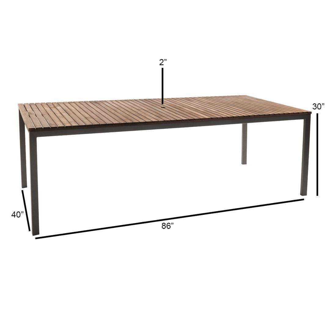 Jensen Outdoor Harmony 86" Ipe Wood Rectangular Dining Table | AuthenTEAK