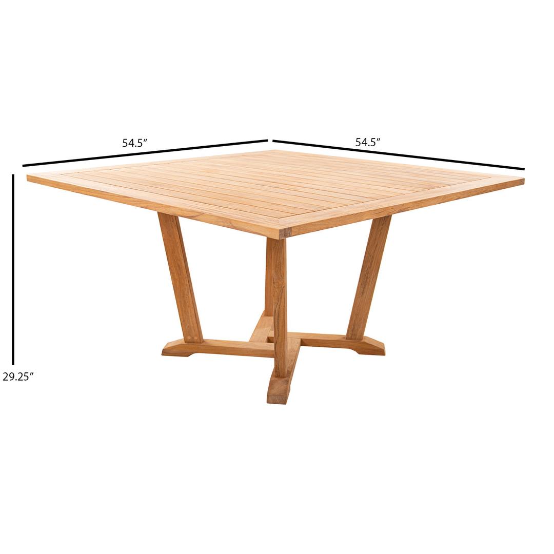 POVL Outdoor Calera 55" Square Teak Dining Table | AuthenTEAK